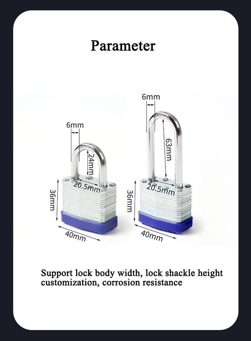 laminated safety padlock