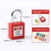 Custom Waterproof Mini Coloured Loto Safety Padlock P25SD4-KD, P25PD4-KD