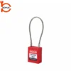 China Supplier 175mm Steel Cable Shackle Safety Padlock
