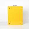 Yellow Steel Management Lockout Station with Two Adjustable Separators GL-03