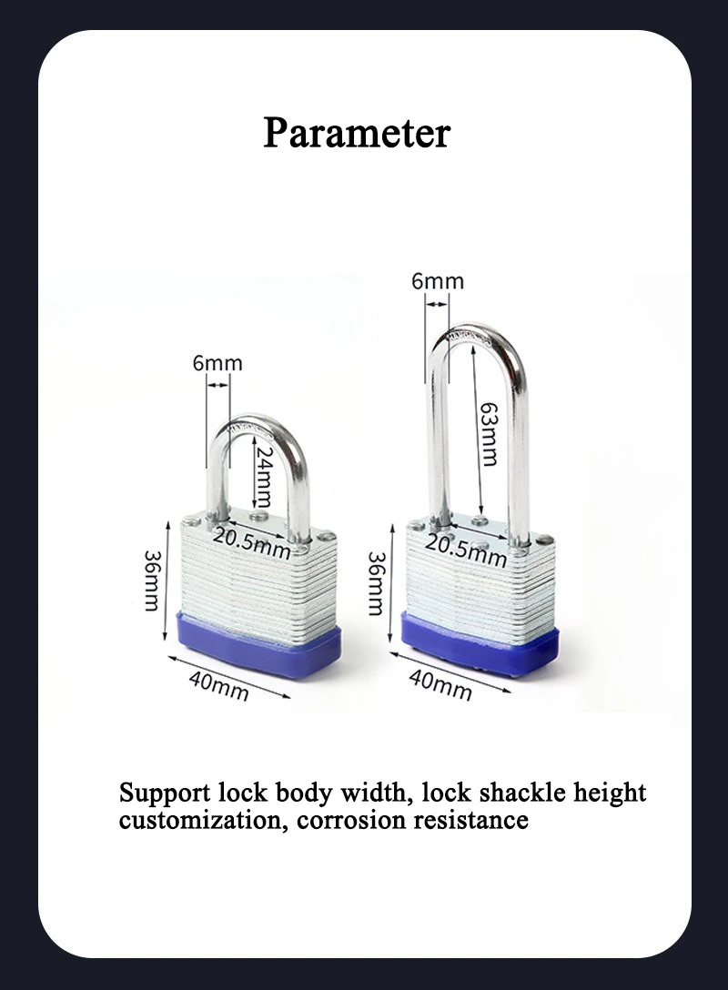 laminated safety padlock